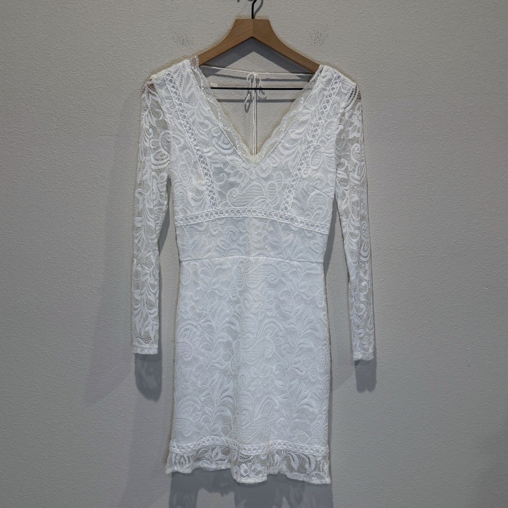 EILLY BAZAR Womens Dress Lace Boho Romantic Bridal Coquette Fairy Size Small